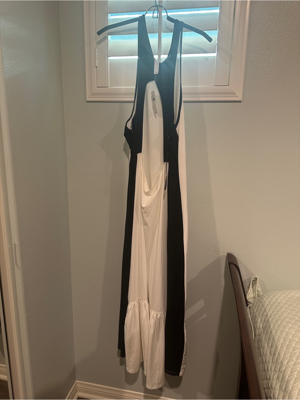 Anthropologie Black and White Midi Dress